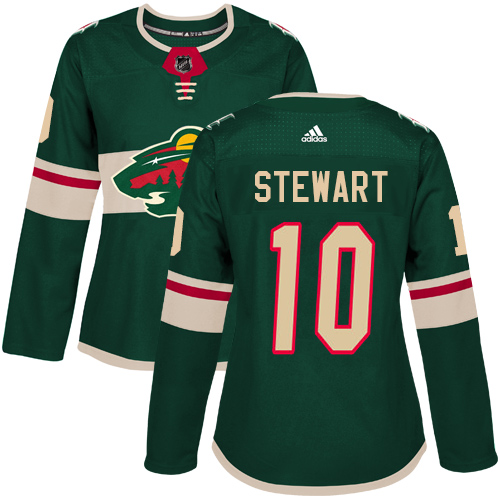 Adidas Wild #10 Chris Stewart Green Home Authentic Women's Stitched NHL Jersey